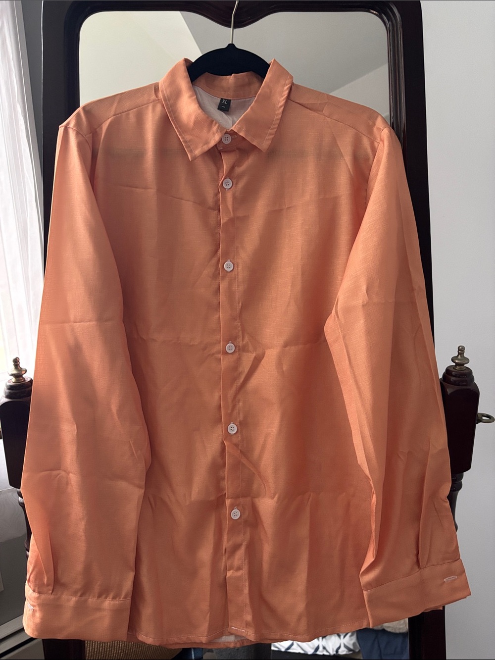 Men's Apricot Button-Down Shirt NWOT